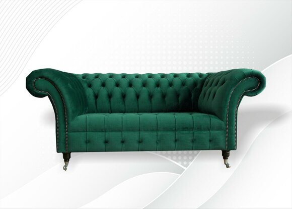 Chesterfield Green 2 Seater Couch Upholstery Sofas Couches Design Sofa Club Textile