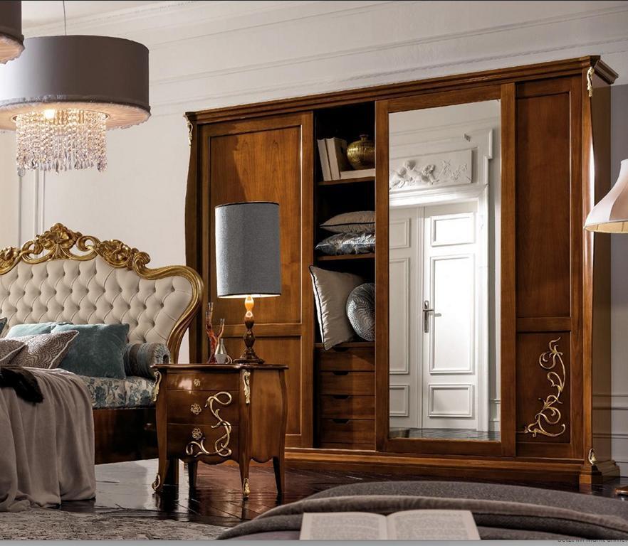 Bedroom wardrobe wood furniture baroque new classic wardrobe cupboards