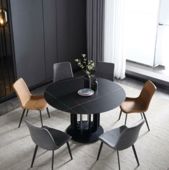 Luxury Tables Round Design Stainless Steel Furniture Dining Tables New