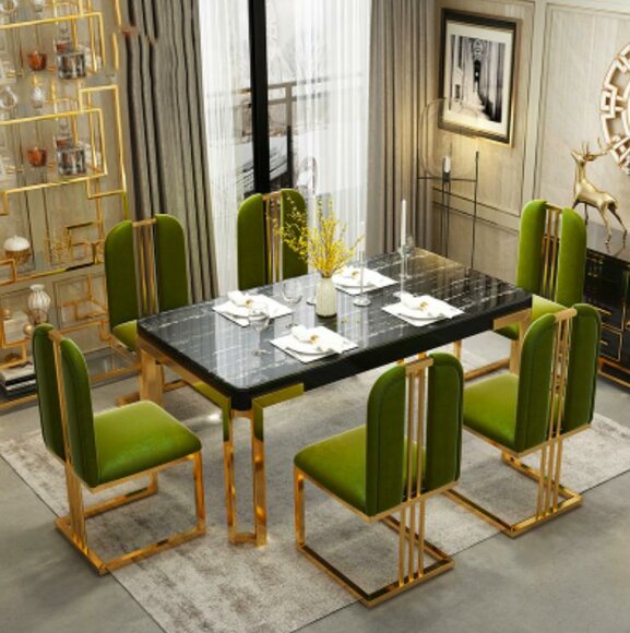 Luxury Tables Dining Room Table Modern Metal Dining Room Table Furniture Gold Stainless Steel