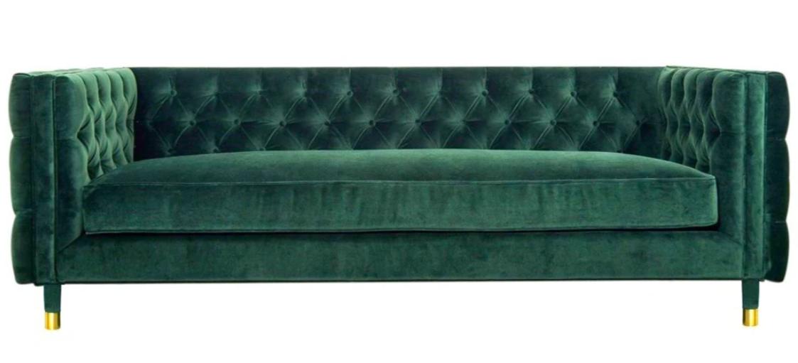 Chesterfield Sofa Living Room Fabric Sofa Couch Upholstery Seat 3 Seater Sofa New