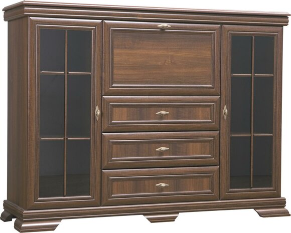 Living Room Cabinet 158cm XXL Low Boards Sideboard Wood Chests of Drawers