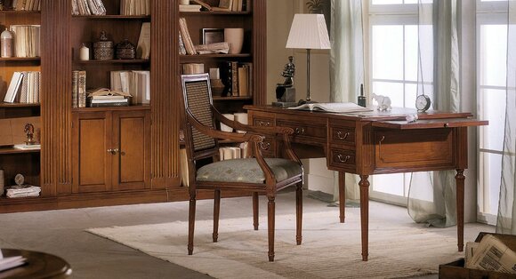 Table Desk Secretary Desks Italian Furniture Chair Set Office 2 pcs