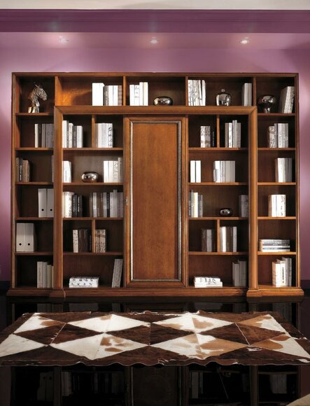 Bookcase Italian furniture Shelving unit Wooden cupboards Shelves Showcase Sideboard