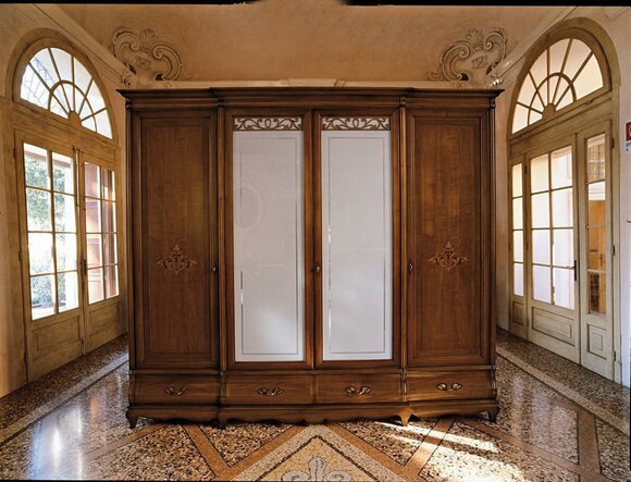 Wardrobe Set Wood Closet Bedroom Solid Wood Furniture Italy Closets