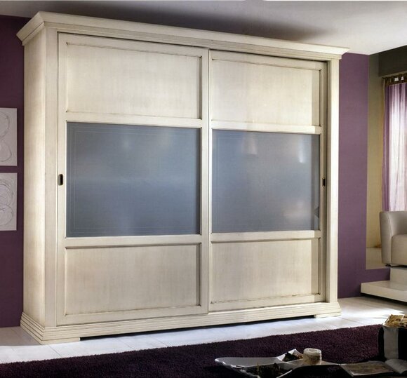 Luxury wardrobe Italian furniture bedroom closet real wood closets