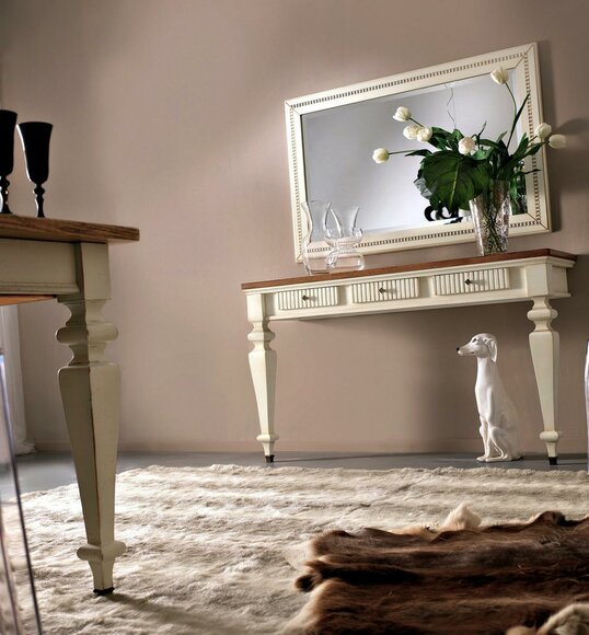 Design consoles dressing table cosmetic table mirror chest of drawers hairdresser tables 2-part.