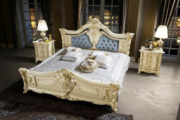 Beds Chesterfield Furniture Leather Bedroom Hotel Baroque Classic Bed Luxury