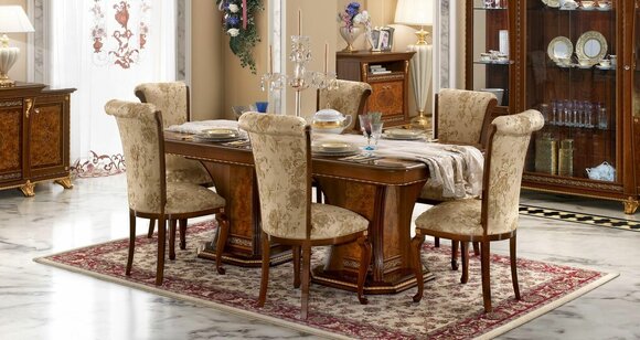 Dining room set chairs 6x group dining set antique style table 7 pieces. New