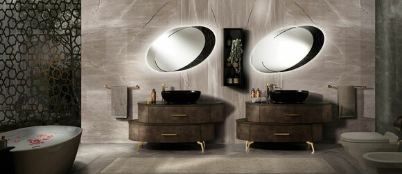 Design bathroom furniture bathroom 6-piece set set cabinet washbasin lighting