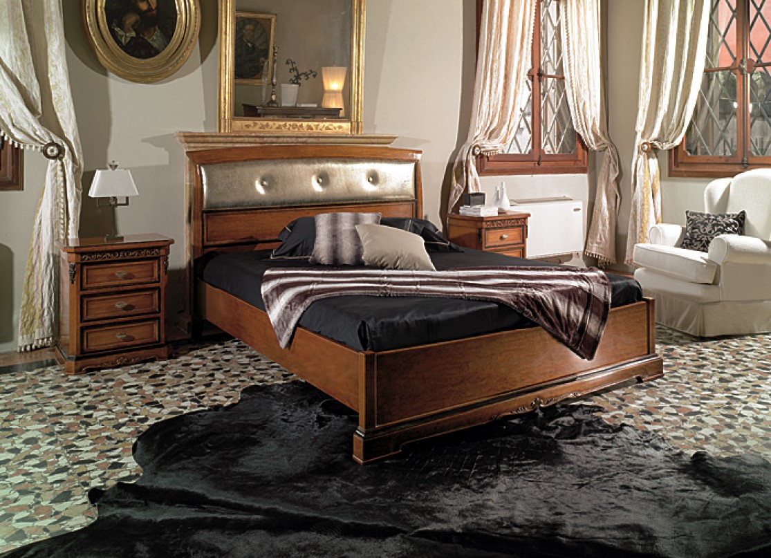 Bed Double bed Vaccari cav giovanni solid wood bedroom design furniture