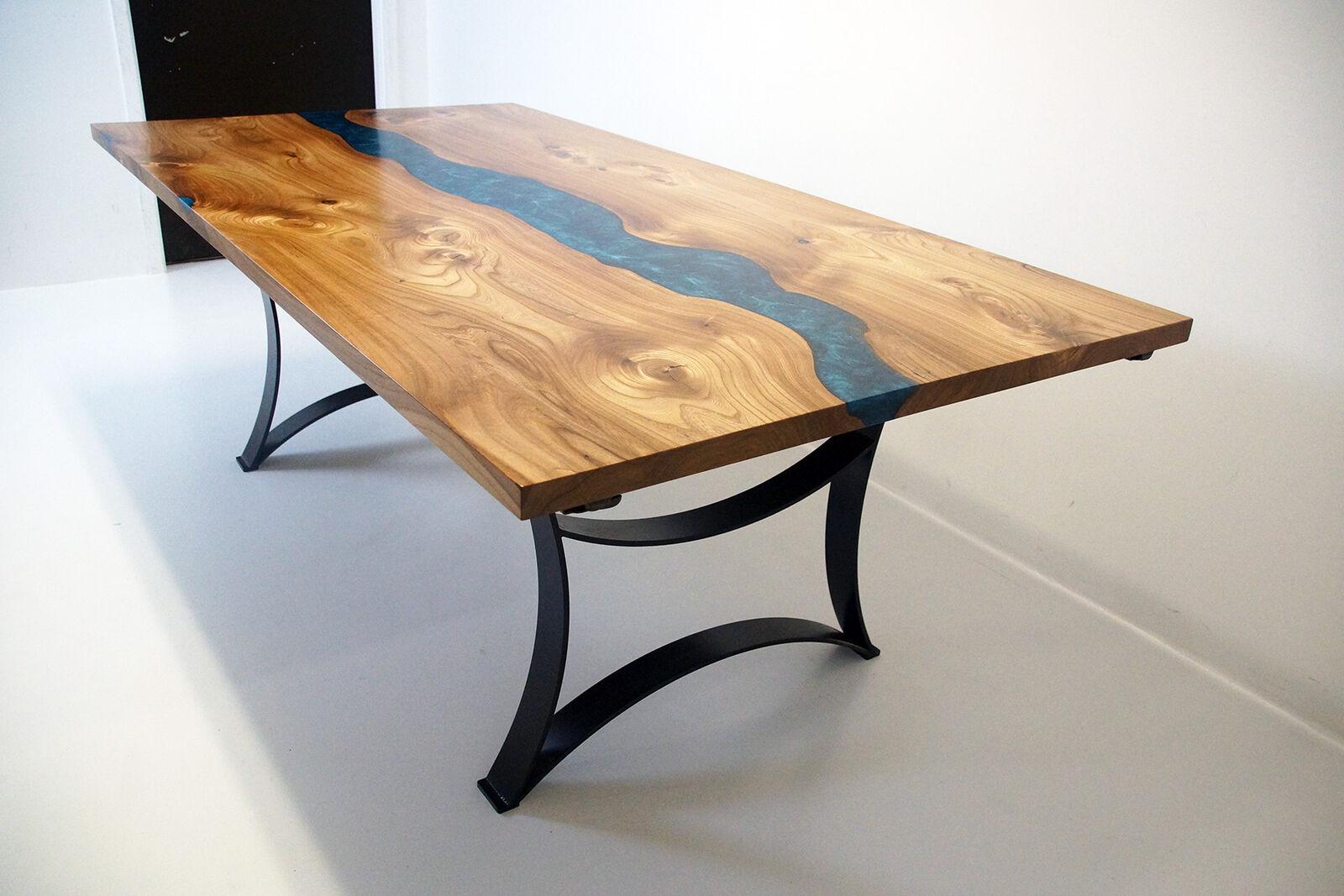 table dining table tables resin epoxy solid design furniture 240x100 real wood epoxy