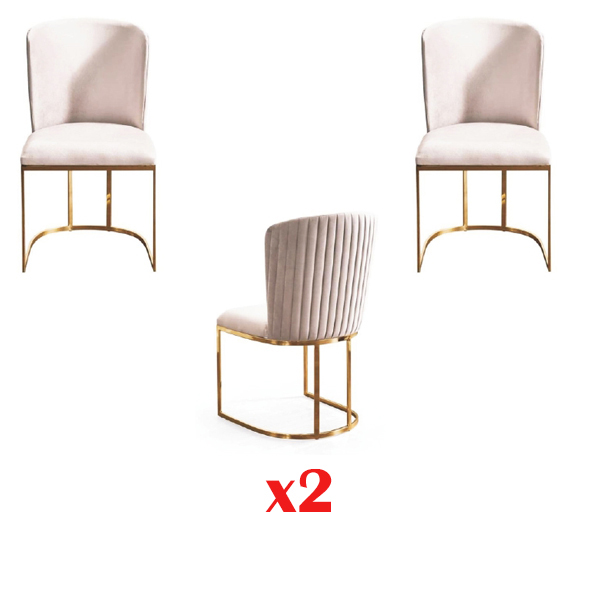 Italian Style Set Design Leaning Chairs Upholstered Armchairs Group Set