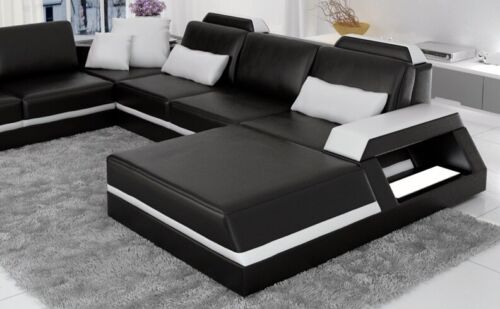 Sofa + USB upholstery designer sofa U living area leather sofa couches sofas textile