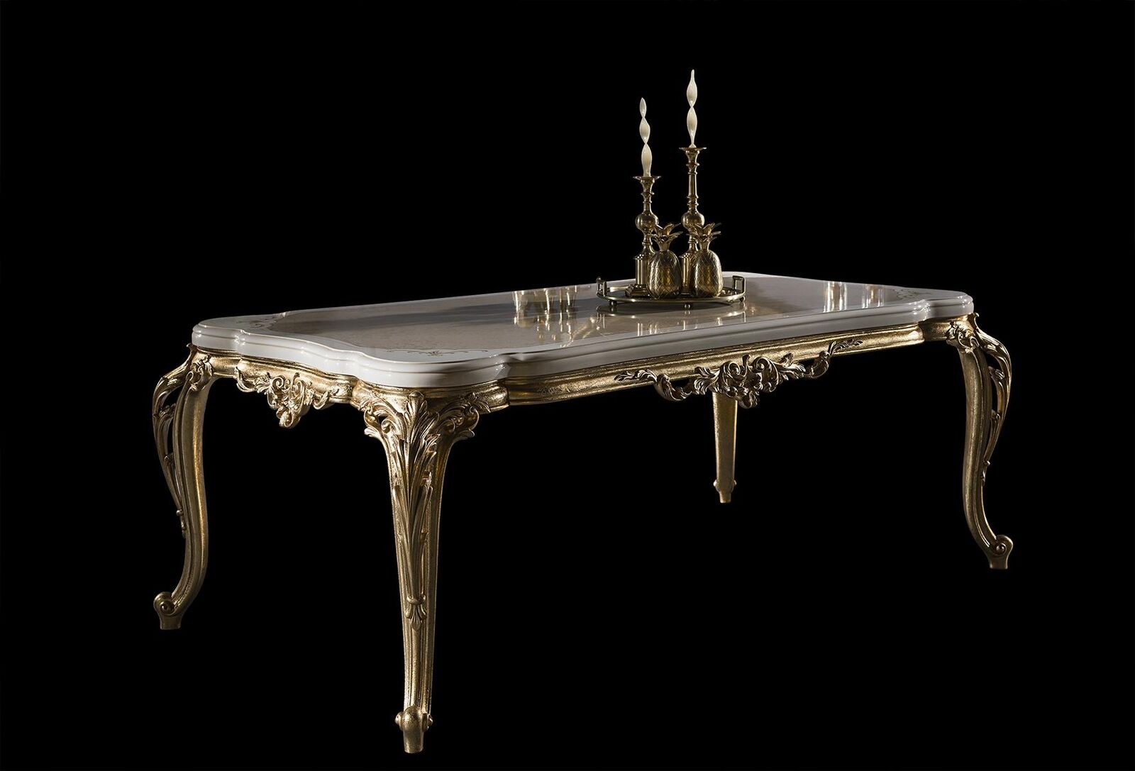 Luxury dining table elegant table classic dining room tables furniture gold