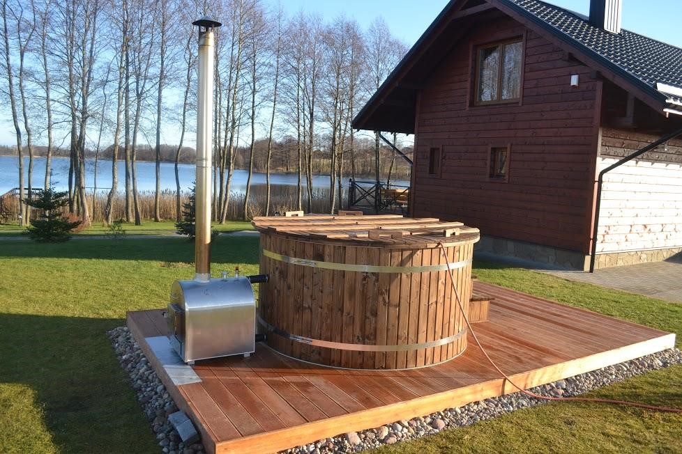 Whirlpool Bath Barrel External Bath Thermowood Pool Stove Wood Barrel Garden