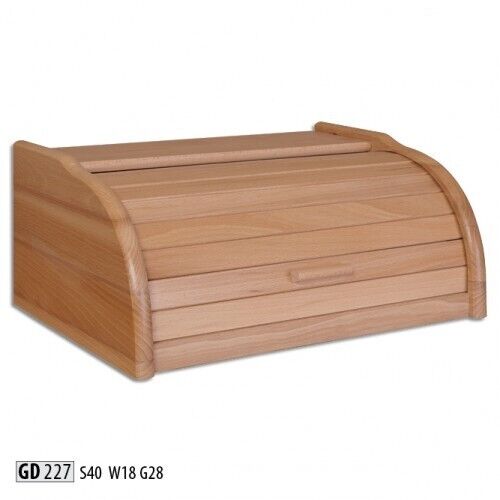 Beech bread box 40 cm Bread box roll-up box Bread roll-up flap Real wood casket