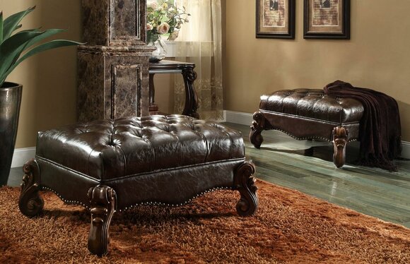 Footstool Stool Upholstered stool Stool Ottoman Stool Chesterfield Baroque