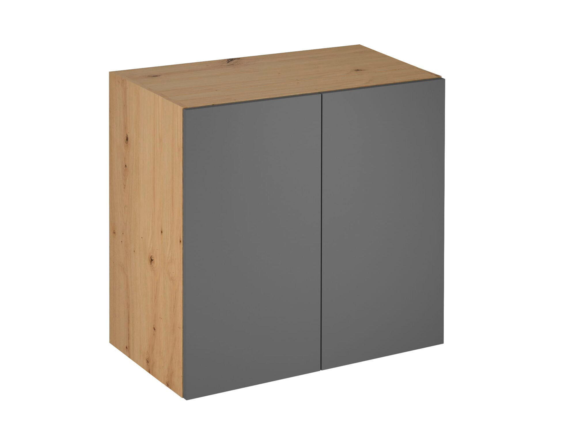 WALL CUPBOARD FOR THE KITCHEN WITH TWO DOORS IN GREY G80G