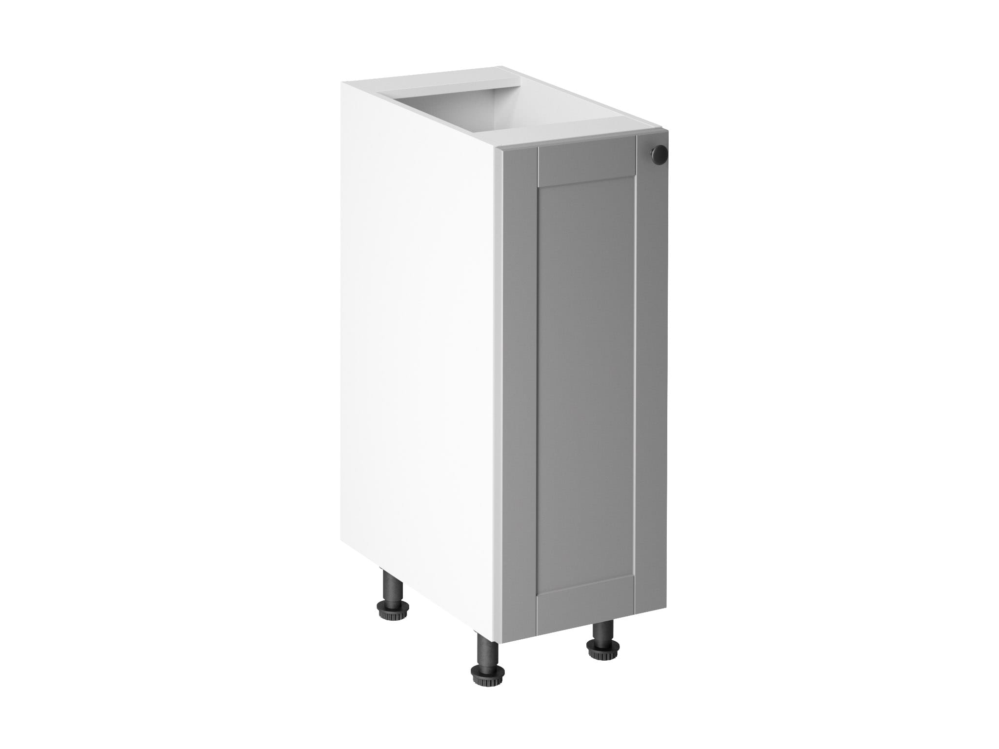 MODERN NARROW KITCHEN BASE CABINET IN WHITE COLOUR D 30