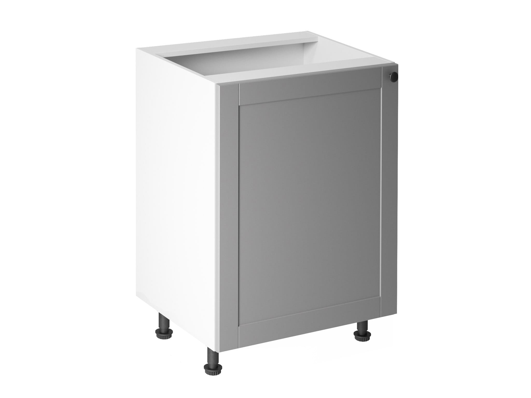 WHITE SPACIOUS KITCHEN BASE CABINET FOR THE MODERN KITCHEN D60 (N/L)