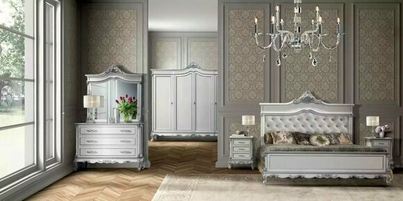 Bedroom bed 2x bedside tables complete set wardrobe 5 pieces. New