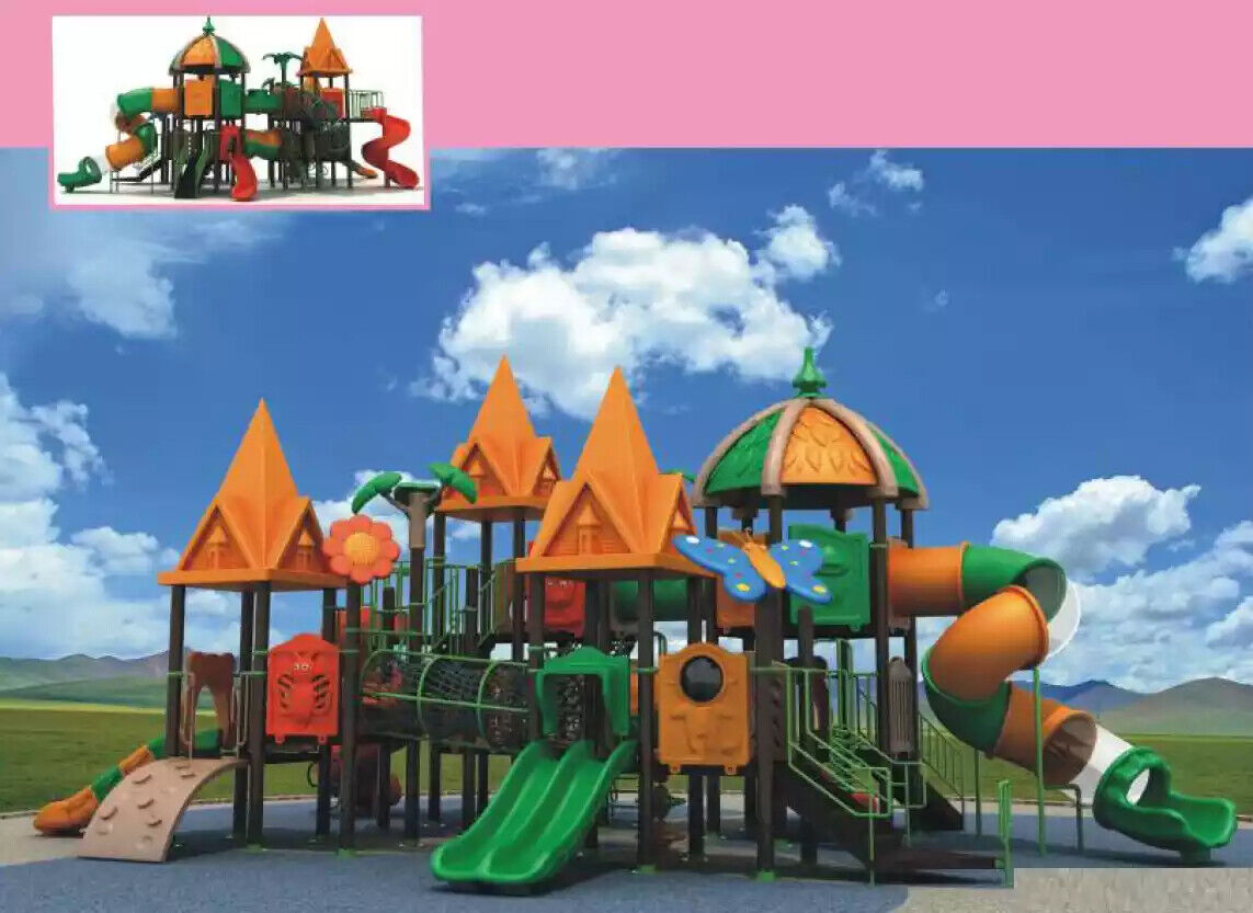 Play tower with slide Climbing tower Play equipment Outdoor playground