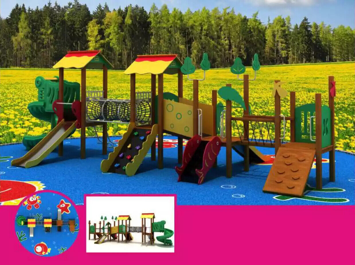 Labyrinth play tower with slides Climbing equipment Outdoor playgrounds