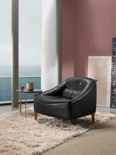 Armchair Upholstered Seater Modern Design Leather Relax Armchair Lounge Luxury Living Room