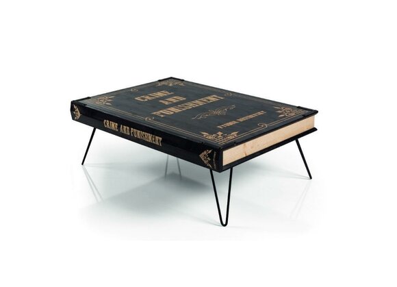 Designer Coffee Table Living Room Furniture Black Loft Book Luxury Table