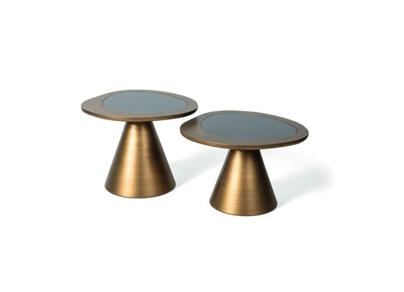 Coffee table 2x round gold table side table luxury furniture tables living room