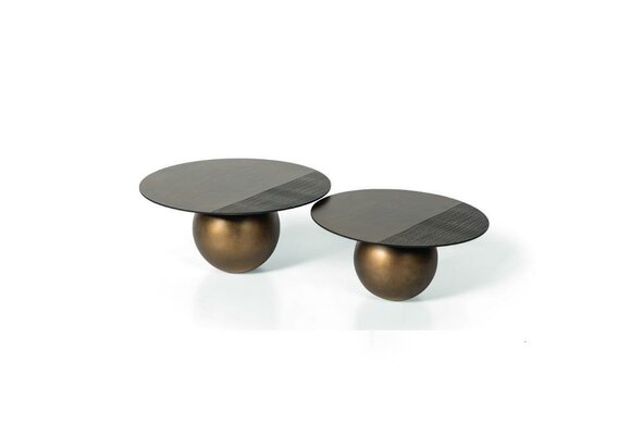 Modern luxury coffee table double round 2x coffee table living room furniture table