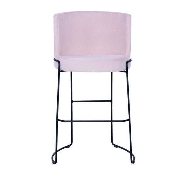 Modern Bar Stool Chair Designer Textile Dining Room Chair Stool Bar Pink New