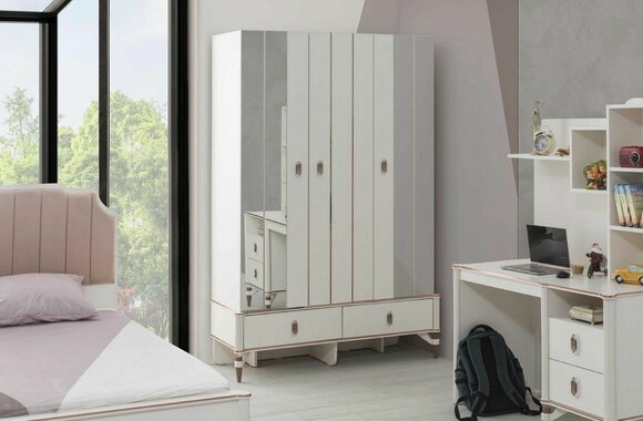 Luxury wardrobe children\'s wardrobe cupboard wood white wooden cupboard