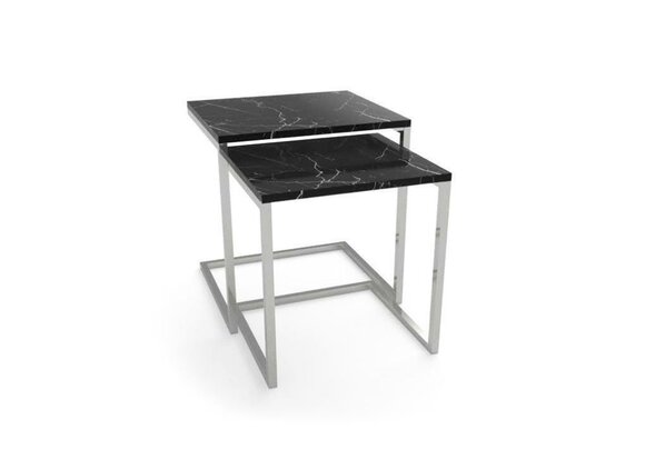 Side table living room furniture material black stainless steel design table