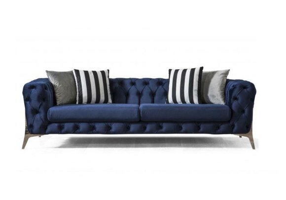 Chesterfield sofa 3 seater blue velvet luxurious furniture for living room sofas