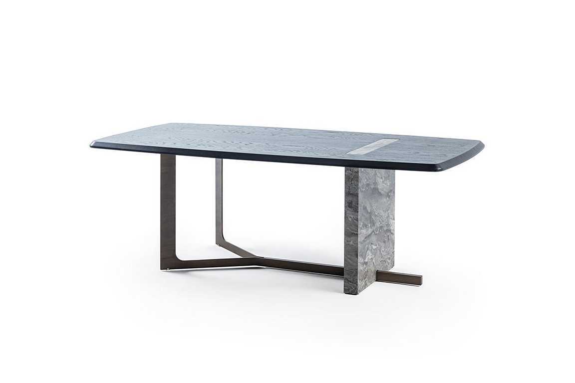 Modern rectangular dining room dining table grey wood luxury design table