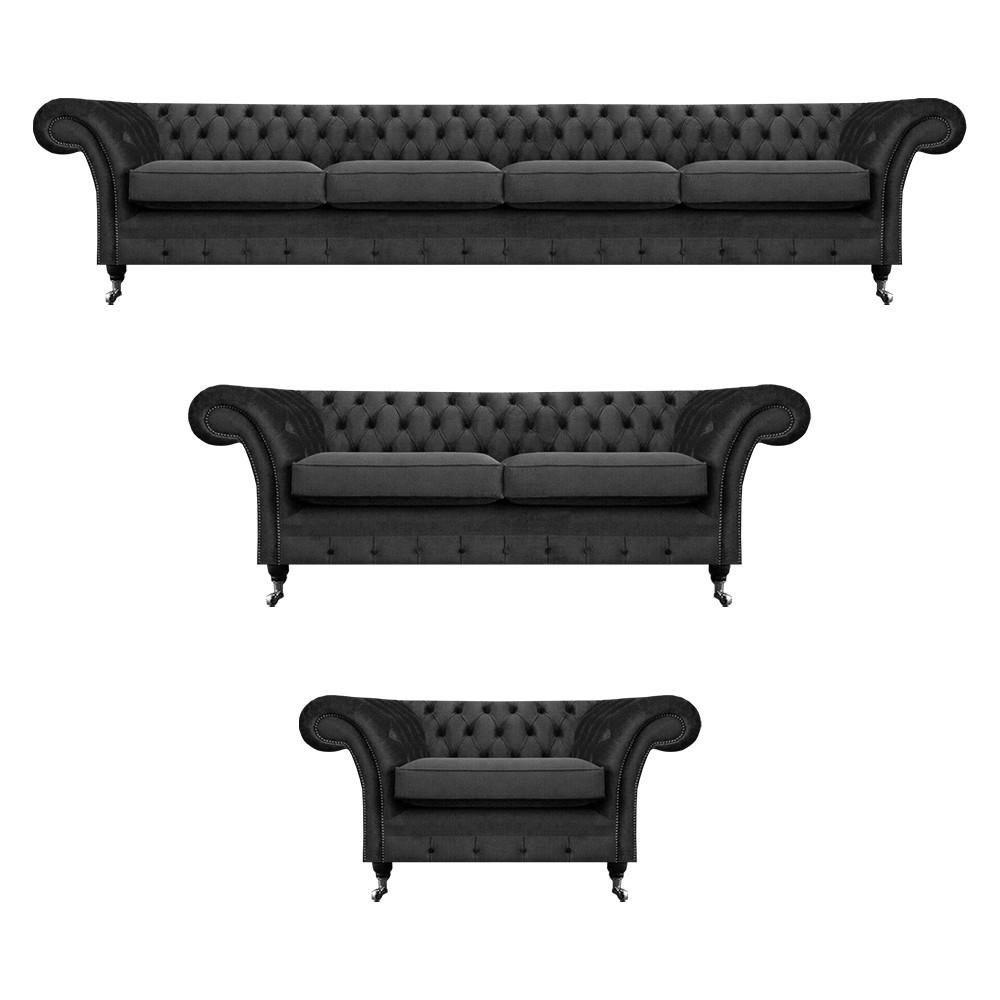 Complete set of Chesterfield sofas furniture sofa set armchair living room 4+2+1