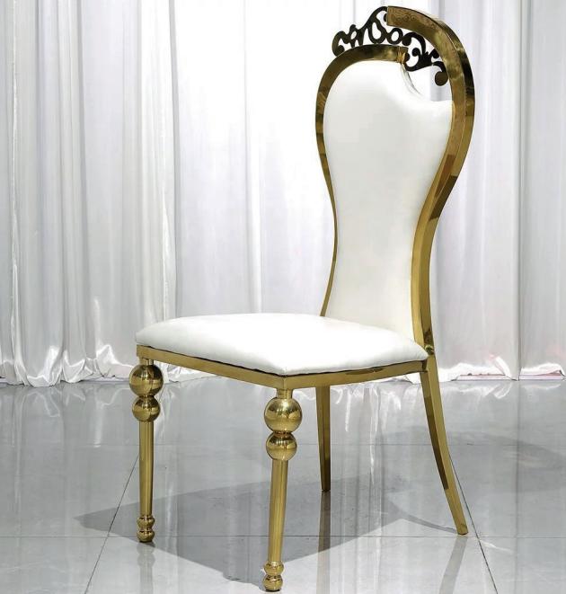 Classic Dining Room White and Gold Chair Upholstered Chairs Wooden Chairs New