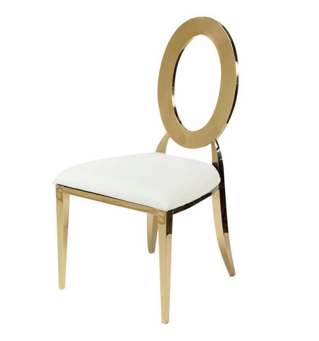 Gold and White Luxury Chair High Chair Dining Room Faux Leather Chairs Wood