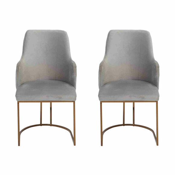 Modern dining chair kitchen chairs luxury design 2x chairs armchairs grey new