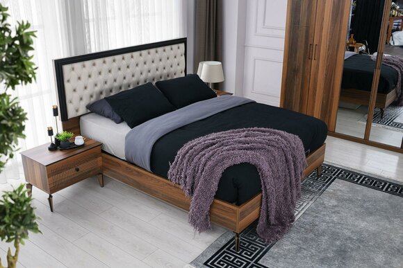 Bed frame Bed Double bed Wooden bed Brown Bed frames Bedroom