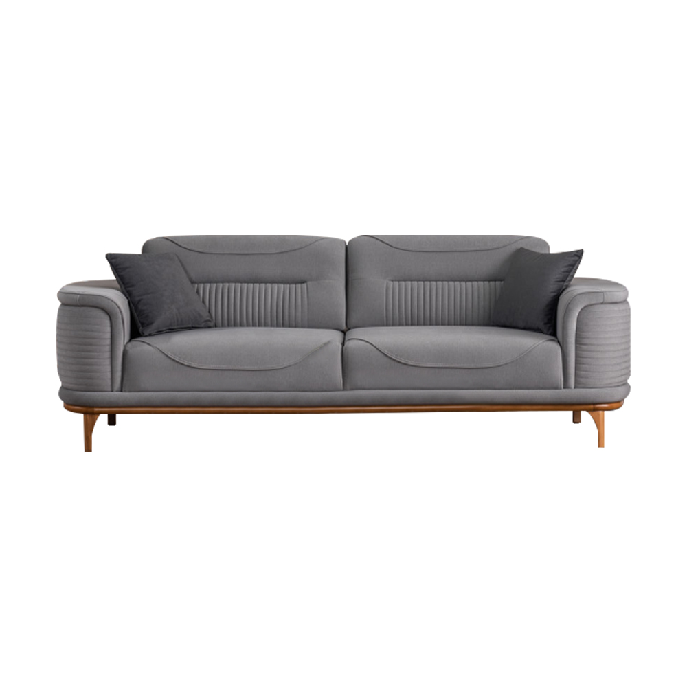 Modern Grey Sofa High Quality Textile for a Living Room