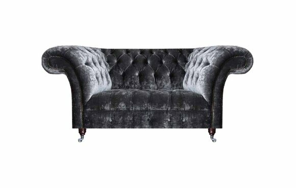 Chesterfield velvet sofa designer two-seater textile couches upholstered sofas