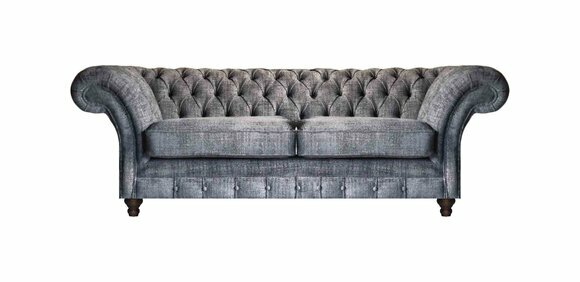 Luxurious Chesterfield Two Seater Designer Sofas Living Room Noble Couch