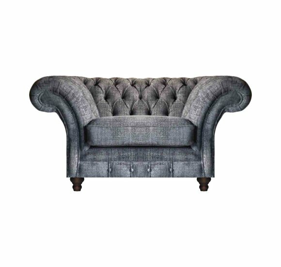 Grey Chesterfield armchair Exclusive armchair Living room furniture