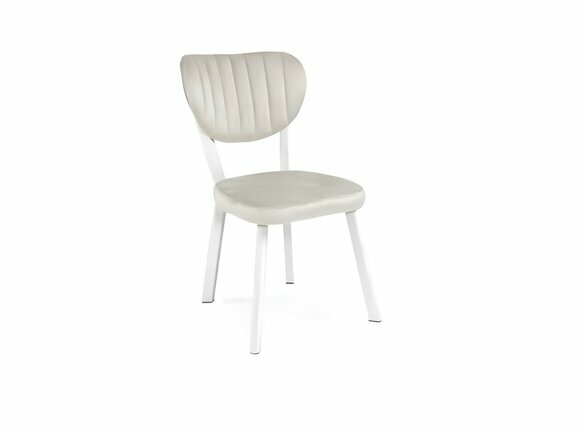 White Dining Room Upholstered Chair Designer Kitchen Seating Chairs Textile Furniture