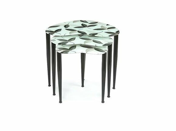 Modern turquoise coffee table set stainless steel frame luxurious tables