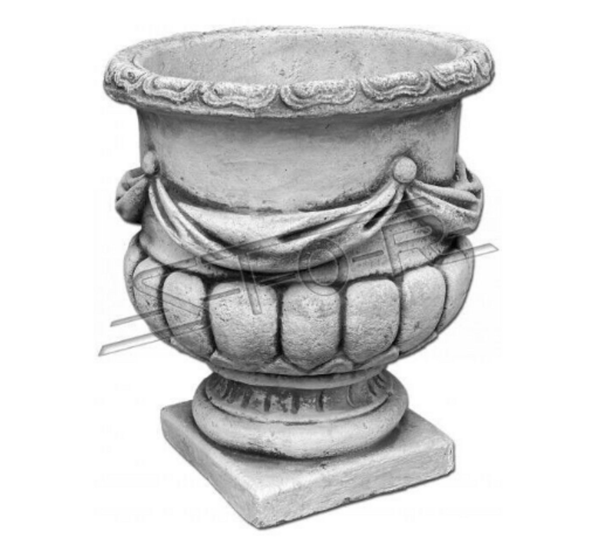 Solid planter Flower box Plant trough Flower pot made of cast stone on Stock