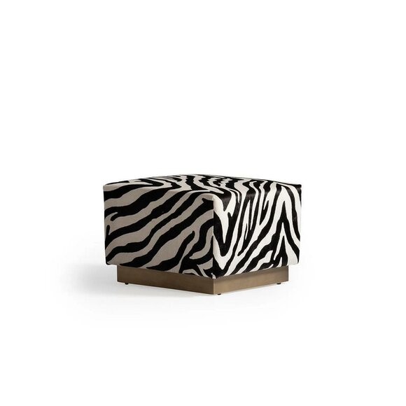 Stool Stool zebra pattern seat cube fabric upholstery living room seat immediately